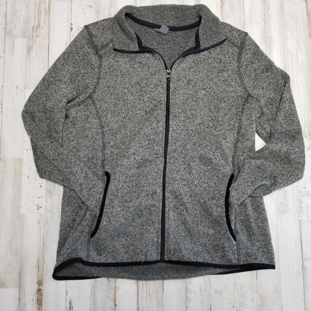 Eddie Bauer Women XL Black Gray Jacket Coat